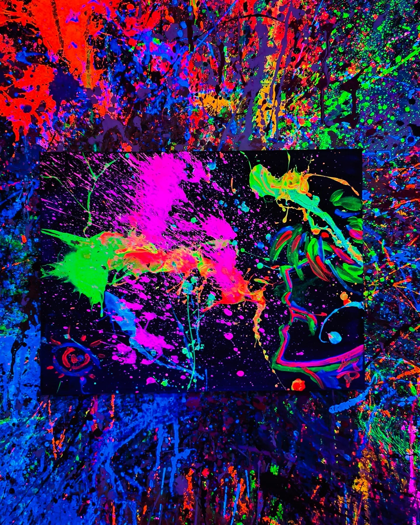 Original Artwork - Infinite Party - Neon Abstract