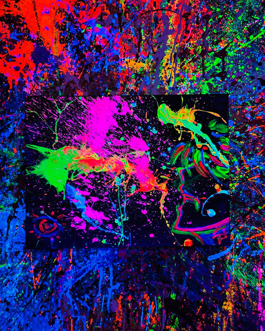 Original Artwork - Infinite Party - Neon Abstract