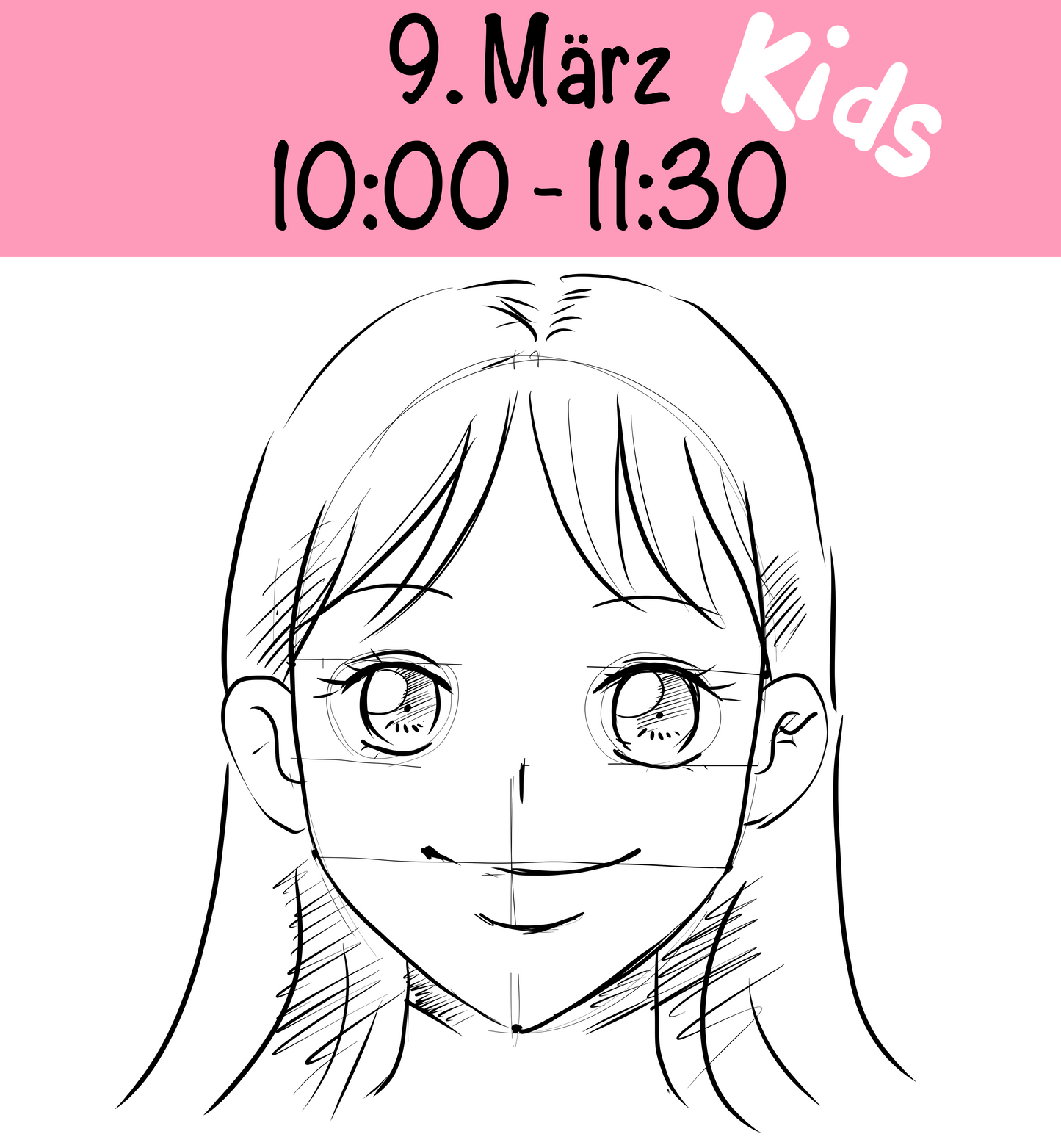 ONLINE KIDS Manga Drawing Class 1: Beginner (9 March)