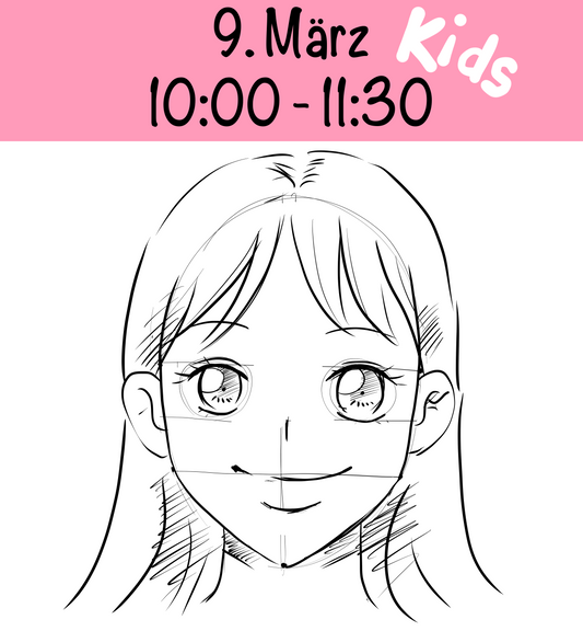 ONLINE KIDS Manga Drawing Class 1: Beginner (9 March)